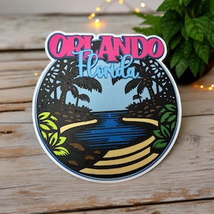 Orlando Florida USA Road Trip Die Cut abbellimento - completamente assemblato da carta di qualità a strati