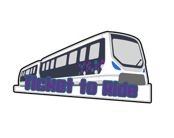 Ticket to Ride Train Trip png and svg scrapbook title digital download cutting file for Cricut/Silhouette cutting machines or sublimation