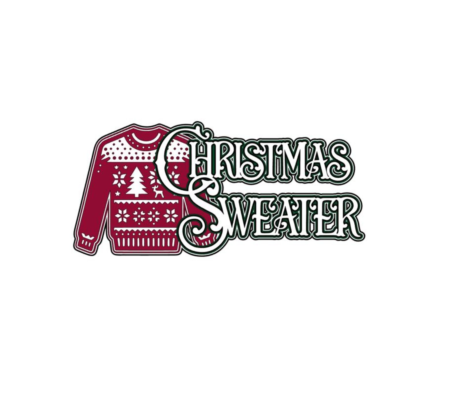 Christmas Sweater Weather SVG PNG: Cricut Silhouette Cutting File ...