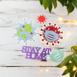 Abbellimenti Pandemic Bundle Die Cut - completamente assemblati da cartoncino di qualità a strati