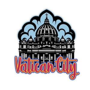 Vaticaanstad png en svg plakboek titel digitale download snijbestand voor Cricut/silhouet snijmachines of sublimatie