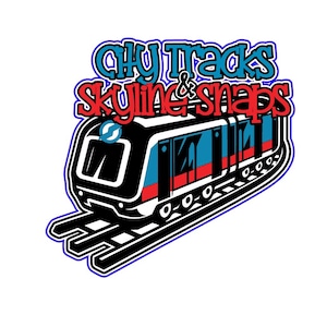City Tracks Train Trip png en svg plakboek titel digitale download snijbestand voor Cricut/silhouet snijmachines of sublimatie