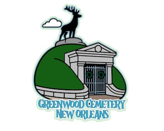 Greenwood Cemetery New Orleans Scrapbook Title, Cricut/Silhouette Cut File (Digital Download)