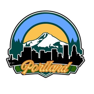 Portland png en svg plakboek titel digitale download snijbestand voor Cricut/silhouet snijmachines of sublimatie