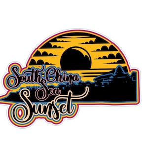 Sea Sunset png en svg plakboek titel digitale download snijbestand voor Cricut/silhouet snijmachines of sublimatie