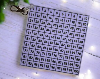 Mini 100 square with claw clasp for lanyard