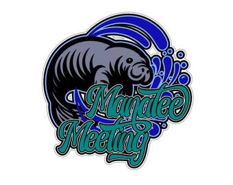 Manatee .svg .png scrapbook title digital download cutting file for Cricut/Silhouette cutting machines