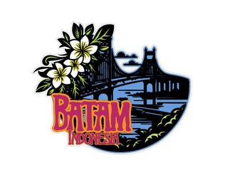 Batam Indonesia png and svg scrapbook title digital download cutting file for Cricut/Silhouette cutting machines or sublimation