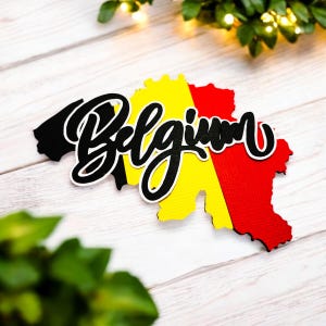 Belgio Europa Scrapbook Die Cut abbellimento - completamente assemblato da carta di qualità a strati