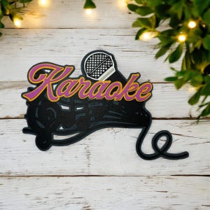 Abbellimento per album Karaoke Die Cut - completamente assemblato da cartoncino di qualità a strati