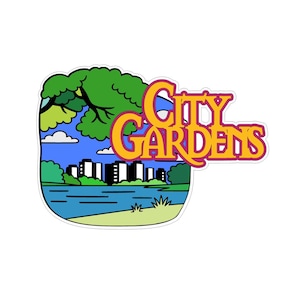 City Gardens png en svg plakboek titel digitale download snijbestand voor Cricut/silhouet snijmachines of sublimatie