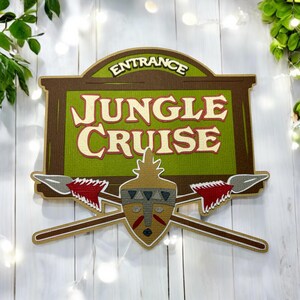 Abbellimento fustellato Jungle Cruising Scrapbook - completamente assemblato da cartoncino di qualità a strati