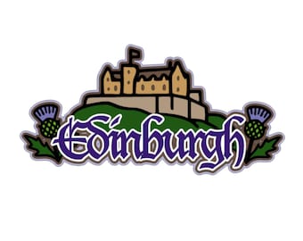 エディンバラ スコットランド SVG PNG: スクラップブック タイトル カット ファイル (デジタル ダウンロード)