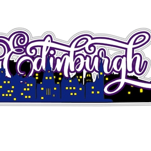 Edimburgo Scozia .svg titolo dell'album download digitale file di taglio per macchine da taglio Cricut/Silhouette o sublimazione