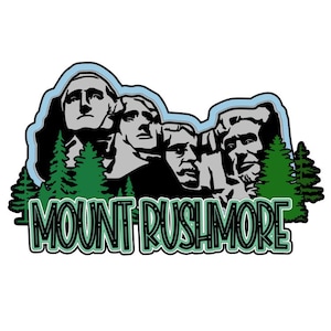 Mount Rushmore png en svg plakboek titel digitale download snijbestand voor Cricut/silhouet snijmachines of sublimatie