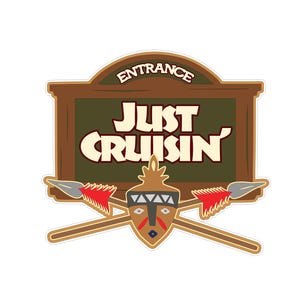 Just Cruising png en svg plakboektitel digitale download snijbestand voor Cricut/Silhouette-snijmachines of sublimatie