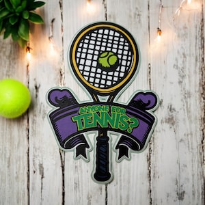 Abbellimento fustellato per album da tennis, completamente assemblato con cartoncino a strati di qualità