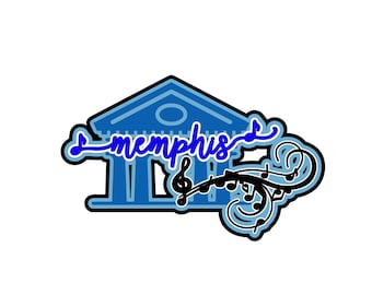 Memphis Music png and svg scrapbook title digital download cutting file for Cricut/Silhouette cutting machines or sublimation