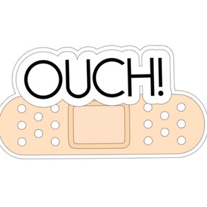 Ouch .svg .png scrapbook title digital download cutting file for Cricut/Silhouette cutting machines or sublimation