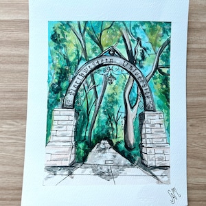 Northwestern University Arch Watercolor Print