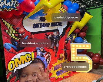 Backdrop CHEAPEST on etsy || FREE Same Day Printing | Free Shipping| Free DESIGN || Birthday Wedding Party Sports Event Business Backdrop