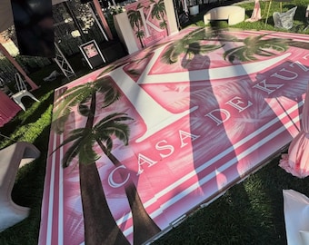 Dance Floor Wrap Decal – Custom Removable Vinyl, Low‑Tack Temporary Floor Graphic, Wedding/Event