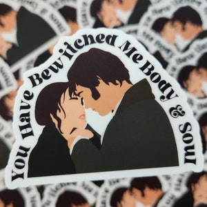 Pride and Prejudice Inspired Sticker for Water Bottles and Hydroflask. Laptop Decal. Movie Stickers. Feminist Stickers.  Book Stickers.