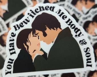 Pride and Prejudice Inspired Sticker for Water Bottles and Hydroflask. Laptop Decal. Movie Stickers. Feminist Stickers.  Book Stickers.