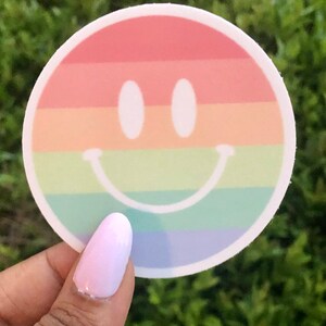 Pastel Face Sticker for Water Bottles and Hydroflask. Laptop Decal.