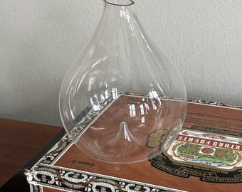 Vintage Glass Vase MCM Artistic Organic Design, Small