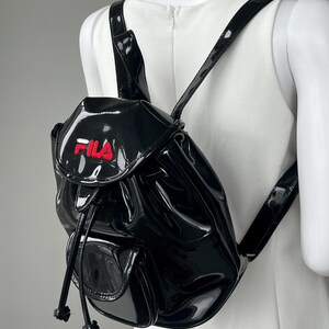 black patent leather organizer backpack Patent Leather Backpack