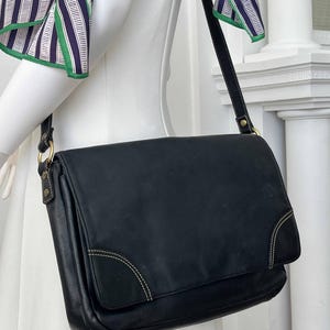 Leather Crossbody Purse with 2 Vintage Scarves