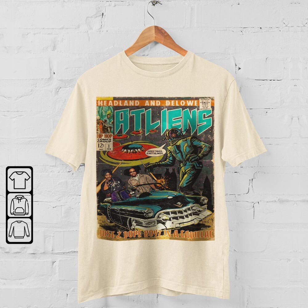 Discover OutKast Atliens 1 2 Dope Boyz In A Cadillac Comic Art Book T-Shirt