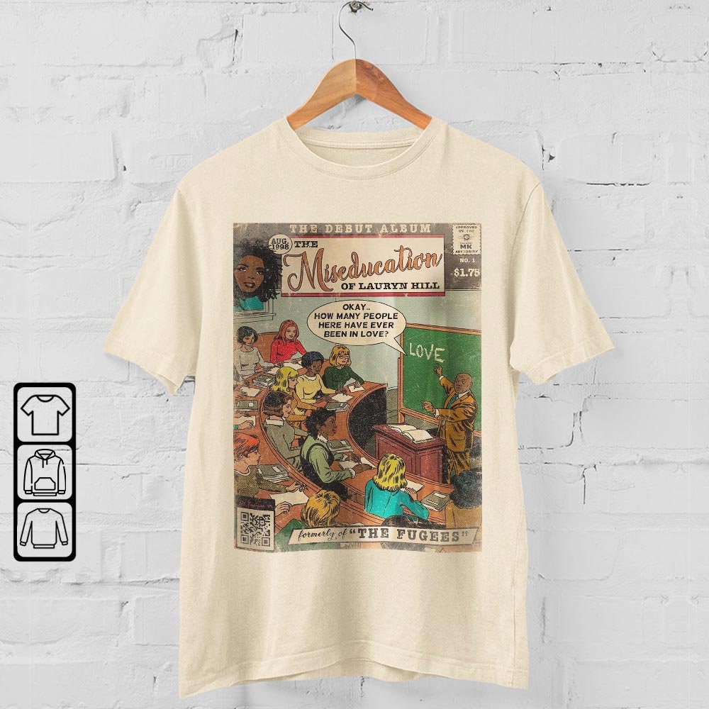 Discover Lauryn Hill Comic Art Book  Retro Vintage 90s Hip Hop T-Shirt