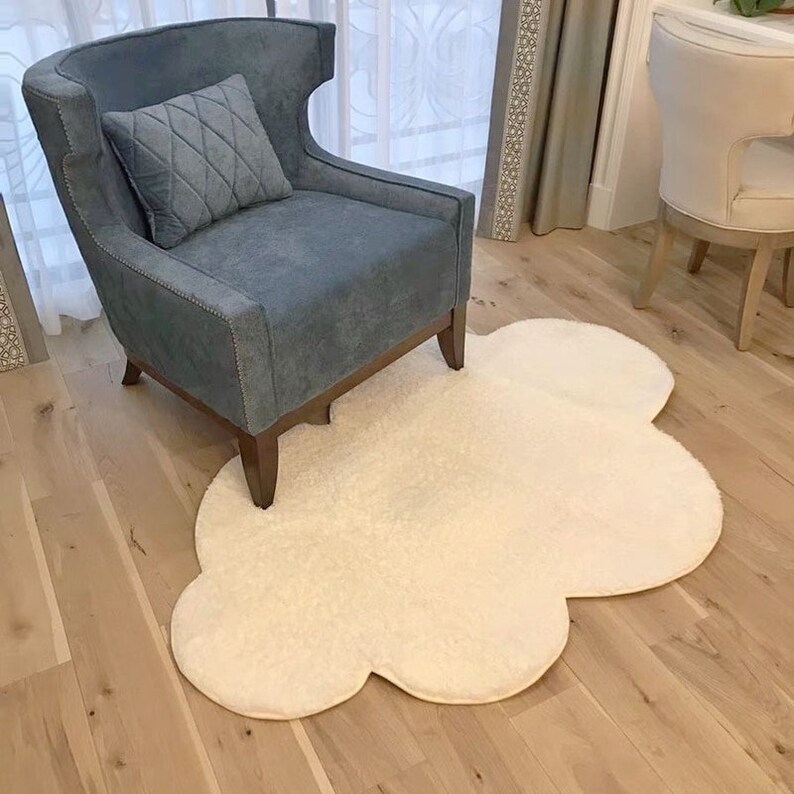 Cloud Shaped Floor Rug Soft Home Bedroom Rug White Soft Etsy UK