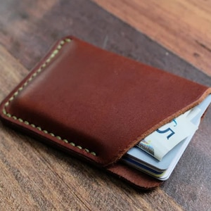 Minimalist leather wallet for men, card holder for women, slim wallet, men's wallet