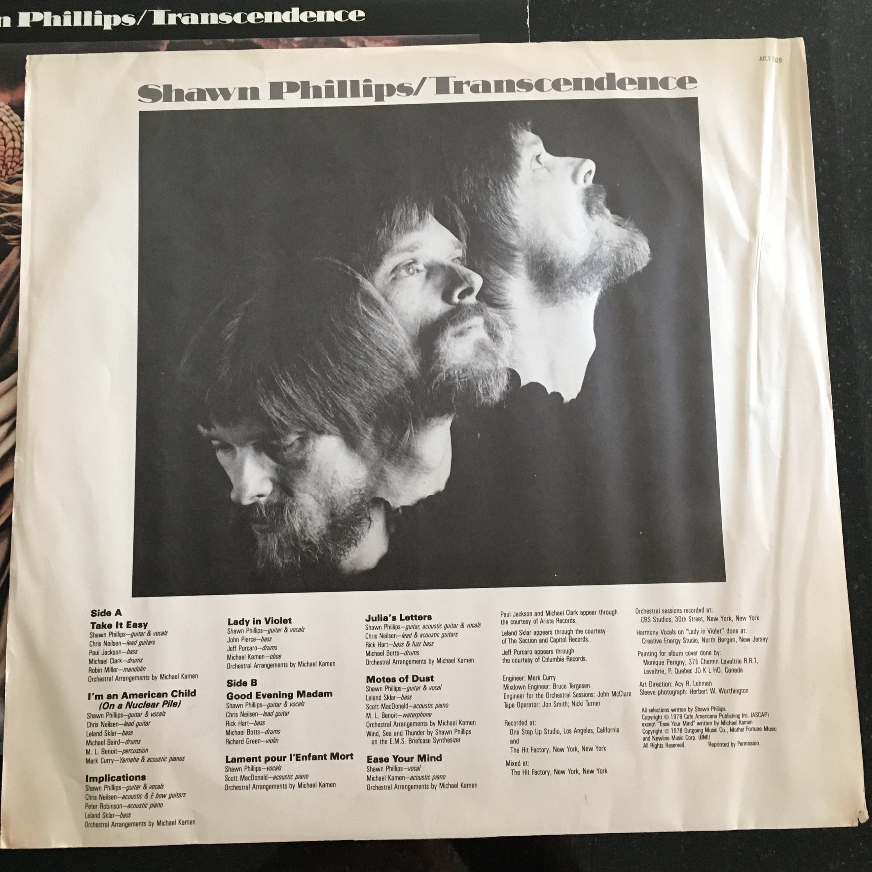 Vinyl Record Shawn Phillips / Transcendence LP Album Etsy