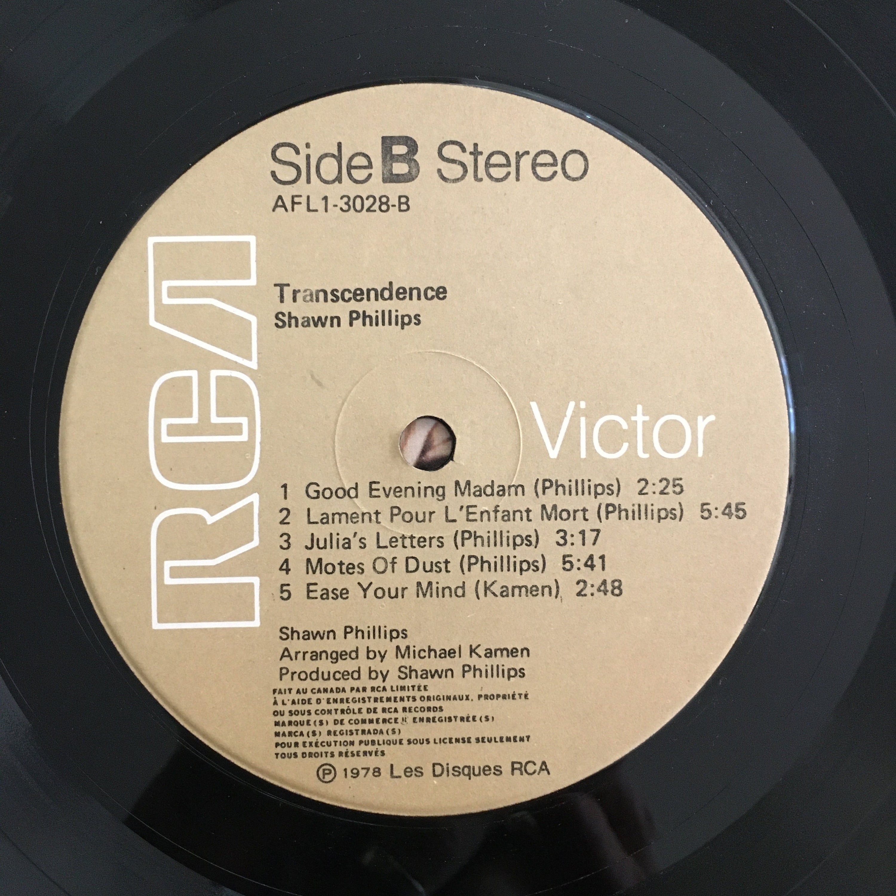 Vinyl Record Shawn Phillips / Transcendence LP Album Etsy