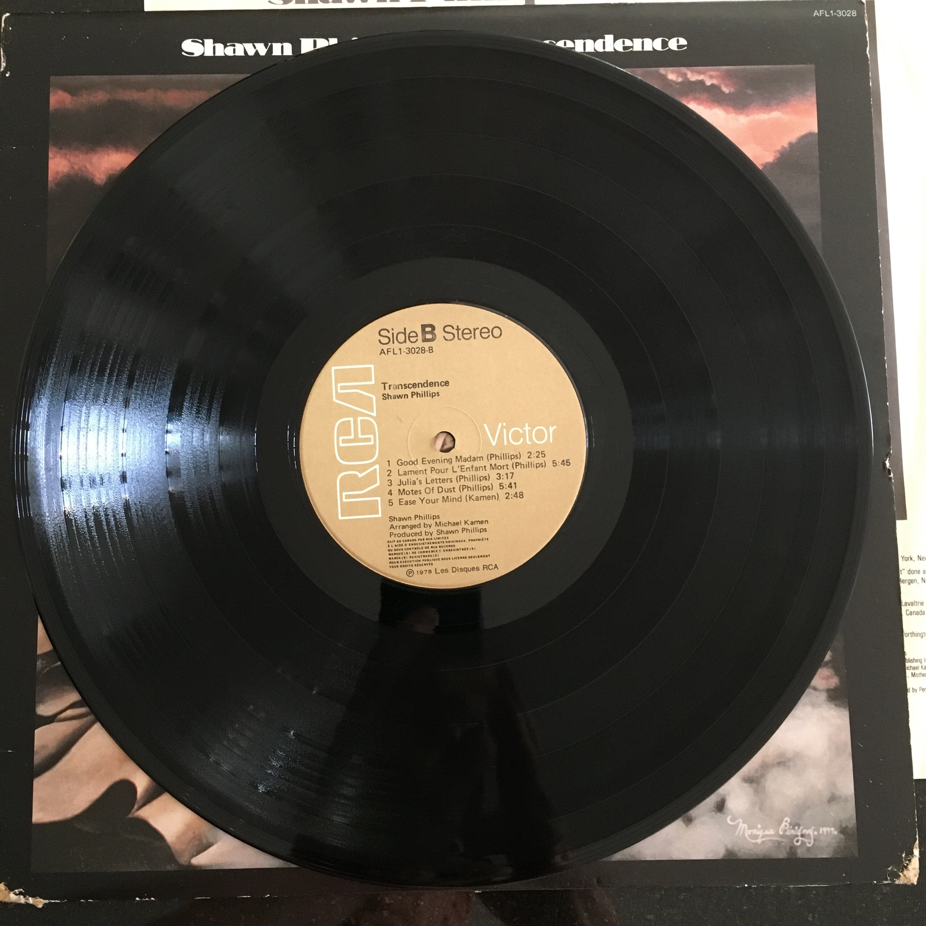 Vinyl Record Shawn Phillips / Transcendence LP Album Etsy