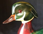 Hand Carved Wooden Duck Decoy, Ron Sadler, Country Traditions, Canada