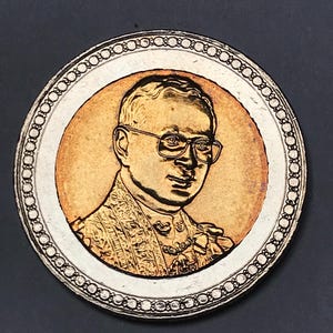 10 Baht Coin - Rama IX 60th Anniversary, Thai Amulet Real Rare Collectible