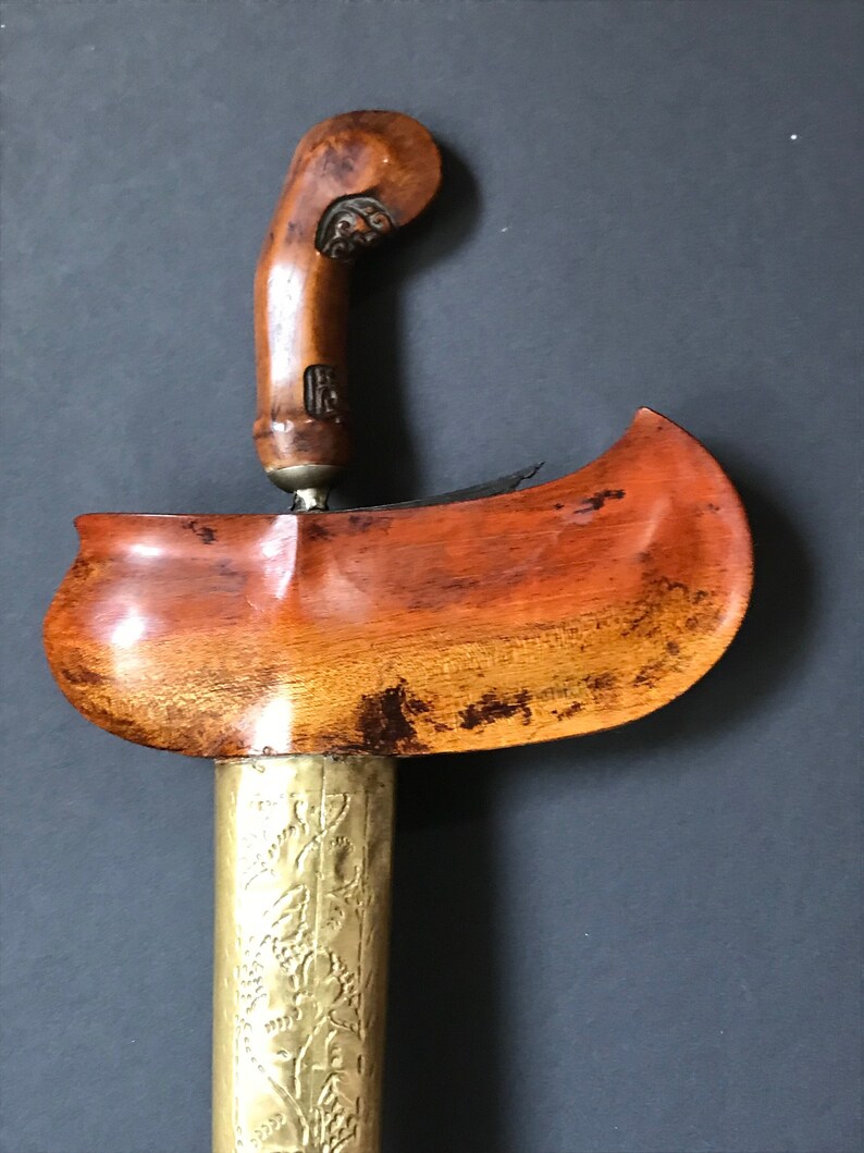 Daggger Keris/kris Javanese Surakarta Dagger Ethnographic Brass/wood Scabbard ...