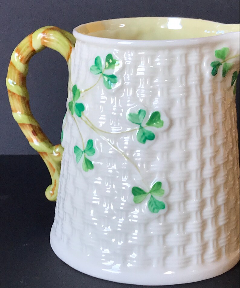 Shamrock Pitcher by Belleek, Irish, Made in Ireland, Reg No 0857 Etsy