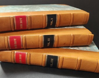 Sir Walter Scott’s Rob Roy, 1st Ed, W/ Half-Title, c. 1818, Calf/Paper Board