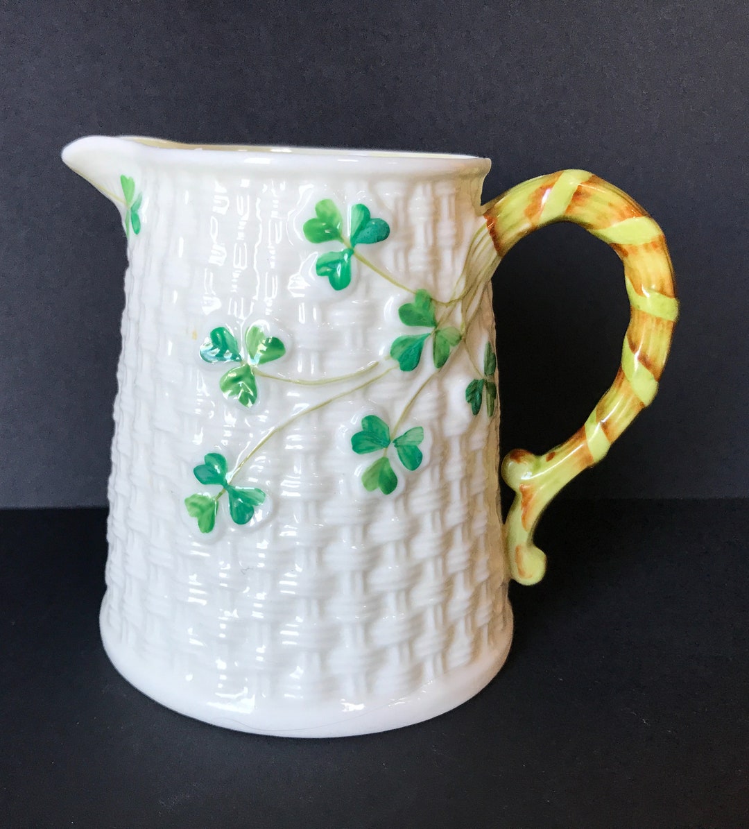 Shamrock Pitcher by Belleek, Irish, Made in Ireland, Reg No 0857 Etsy