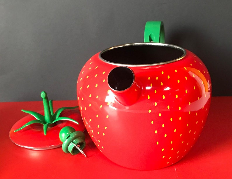 Vintage Copco Strawberry Tea Kettle Two Litre Capacity Etsy