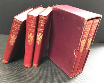 Vintage Alexandre Dumas Collection: Leather Bound Classics, Gold Gilt Spines, Book