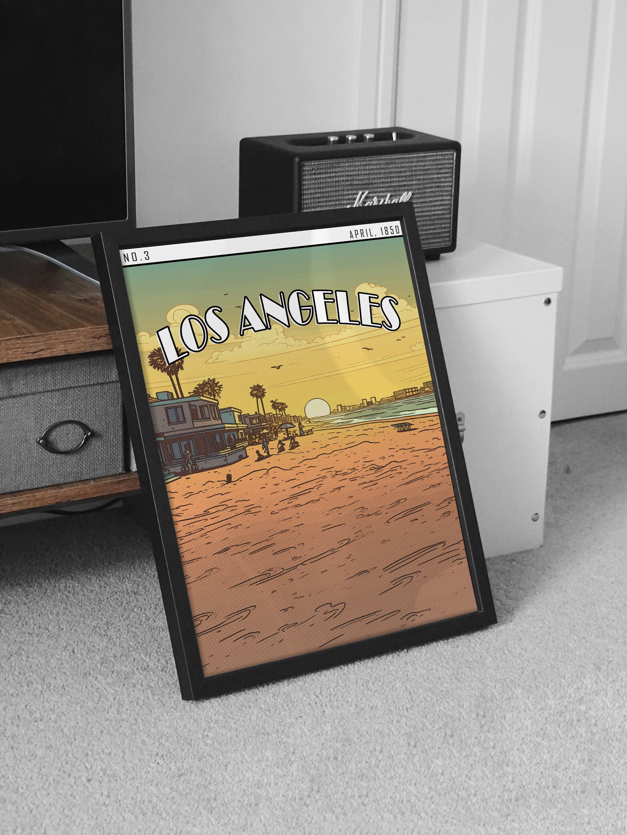 ベニス ビーチのポスター、ベニス ビーチのコミック ブック アート