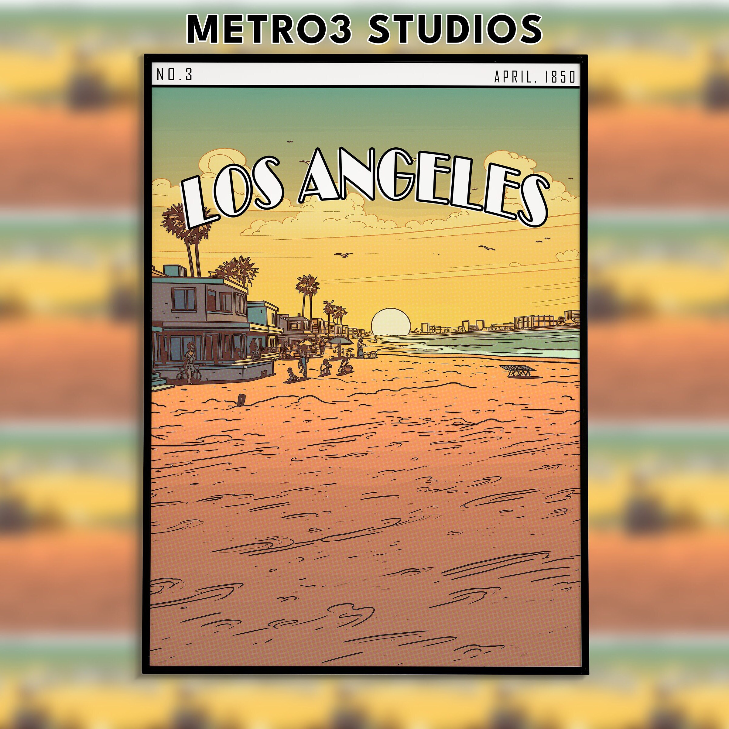 ベニス ビーチのポスター、ベニス ビーチのコミック ブック アート