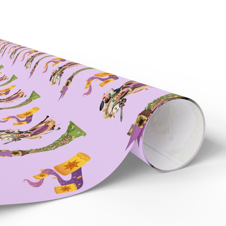 Rapunzel Wrapping Paper | Tangled Birthday Party, Princess Gift Wrap image 3